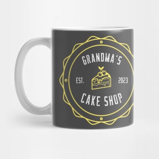 Grandma Cake Shop Yellow Design Mug